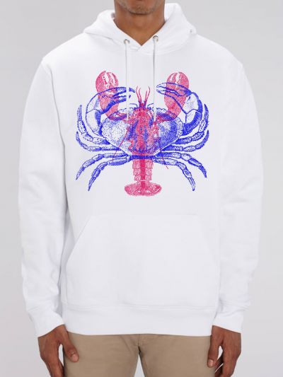 Sweat capuche homme "Crabe/Hommard" par Ruliano des Bois