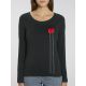 T-shirt manches longues femme "Coeur